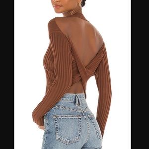 Twist Open back Long sleeve